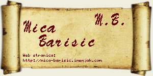 Mića Barišić vizit kartica